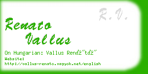 renato vallus business card